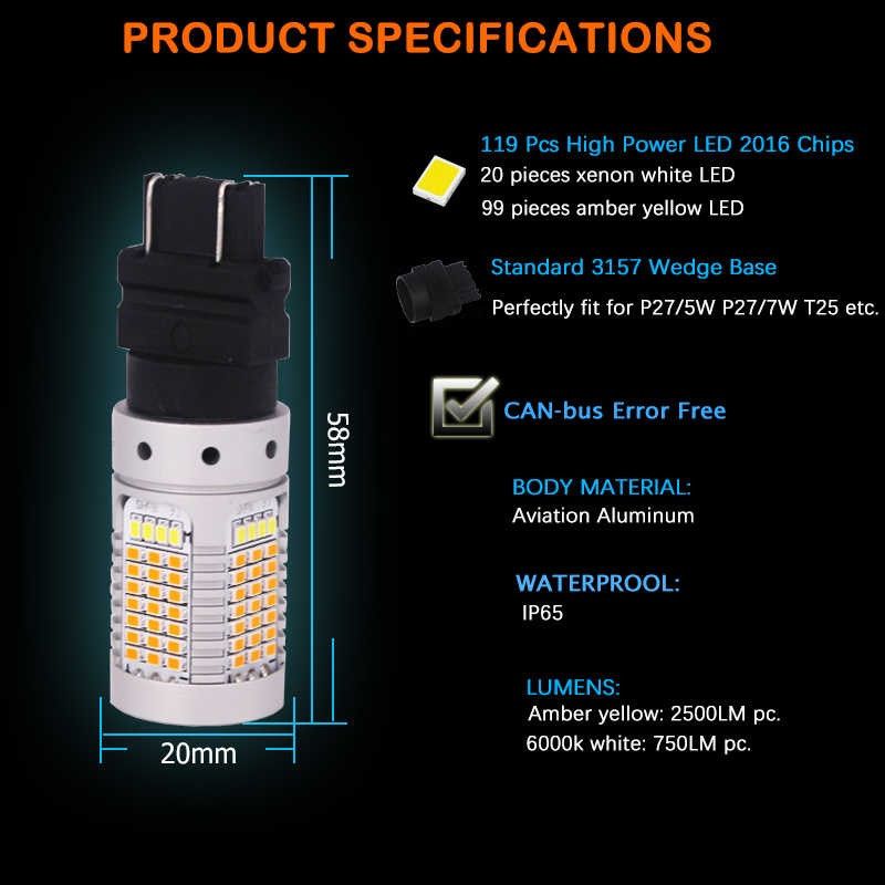 products/575/dula color led sijalice 3157 p27w.jpg - LED SIJALICE P27-7W 3157 (DUAL COLOR) - CANBUS - Xenon Svetla Beograd